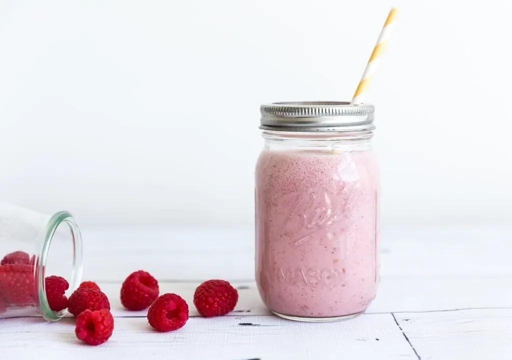 Enkel hallonsmoothie