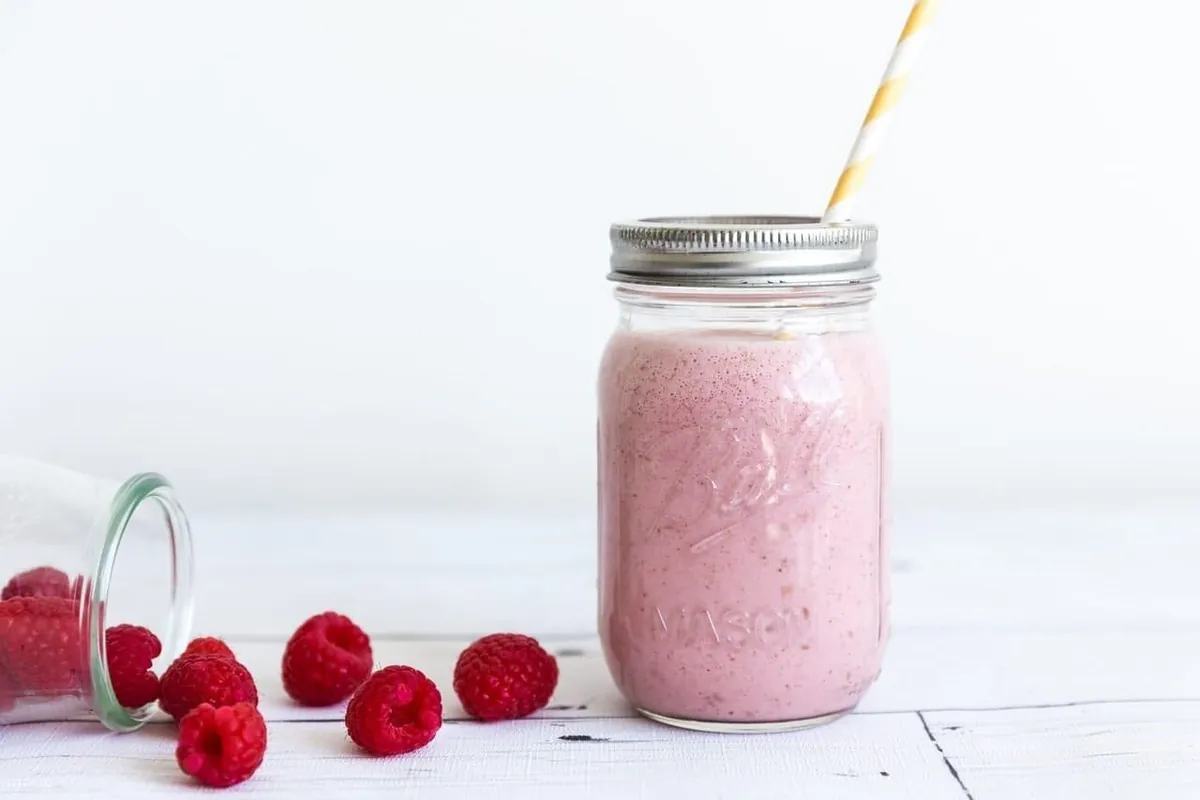 Enkel hallonsmoothie