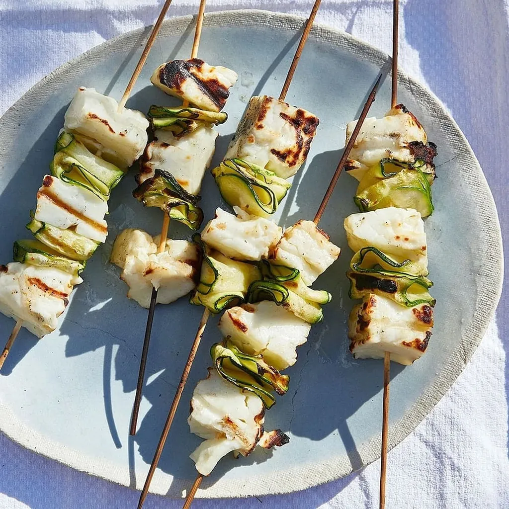Grillspett med halloumi