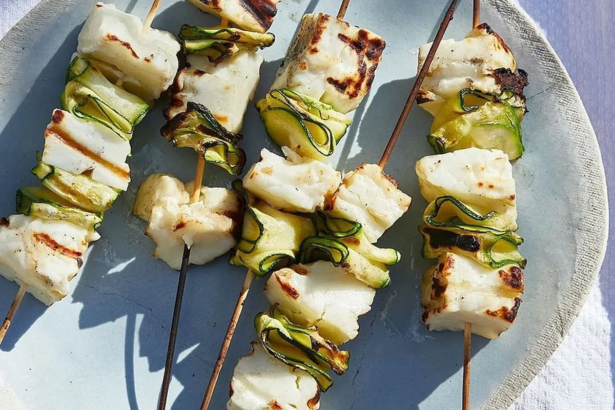 Grillspett med halloumi