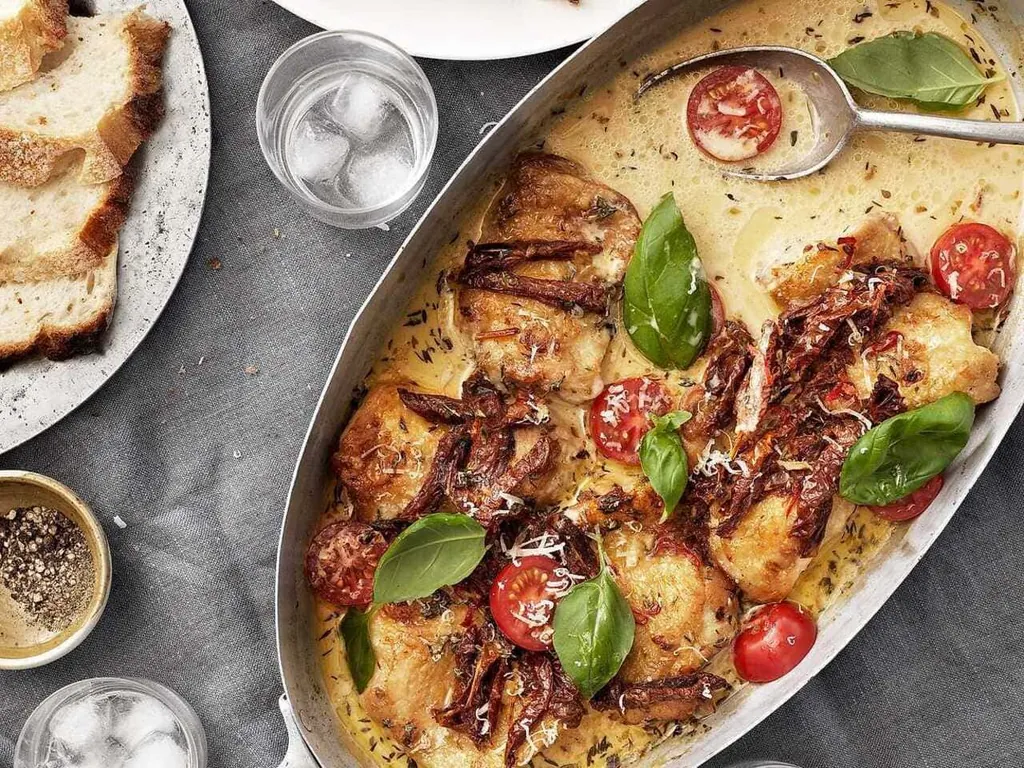 Krämig italiensk kycklinggratäng