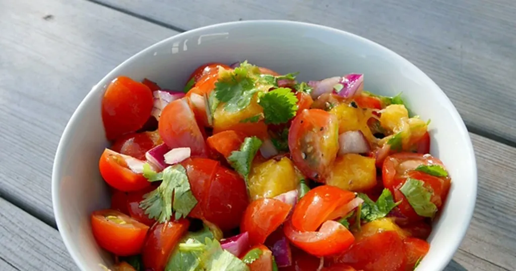Tomat-och melonsalsa
